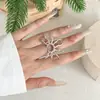 Anillo de Girasol de Acero Inoxidable Transfronterizo Europeo y Americano Estilo Titanio de Alta Gama Anillo Espiral de Moda y Generoso Anillo para Dedo Índice