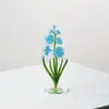 Adorno acrílico de pie para decoración de escritorio, lindo diseño floral, decoración de regalo, decoración del hogar, portamensajes transfronterizo