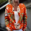 Nuevo cárdigan suéter navideño floral transfronterizo europeo y americano para Amazon, AliExpress y tiendas independientes, versátil y elegante
