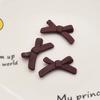 Acrílico Cor sólida Furo reto Contas de gravata borboleta Acessórios de joalheria DIY Material de pingente decorativo para corrente de celular com miçangas