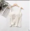 Una generación de chaleco de algodón con cuello cuadrado y almohadilla en el pecho, camisola base de una pieza para mujer, lencería, se puede usar por fuera