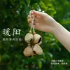 Cáscara de Fruta Natural Campana de Mano Agitada Carrillón de Viento Producto Terminado Muñeco de Vaina Instrumento Musical Curativo Colgante Planta Colgante de Bolsa de Fruta Regalo No