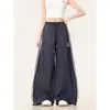 Directamente del fabricante: Pantalones Paracaídas Estilo Americano con Estampado Completo de Parches Rayados y Lunares, Pantalones Anchos Sueltos para Danza Jazz, para Hombre y Mujer