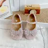 2026 Nueva Primavera Otoño Niña de Cristal Niña Bebé con Falda Elegantes Zapatos de Princesa Zapatos de Niña Pequeños Zapatos de Cuero para Niños