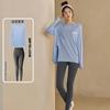 Tamanho Grande Fat mm Roupa Fitness Manga Longa Top de Yoga Fenda Top Esportivo Blusa Solta de Corrida Conjunto de Secagem Rápida