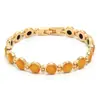 Pulsera de Cristal Imitación Ojo de Gato de Colores de Venta Caliente Transfronteriza Europea y Americana para Mujer, Joyería de Mano Versátil, Sencilla, Moderna y Popular Incrustada con Diamantes