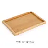 Bandeja de Noz-Mogno de Bambu Estilo Nórdico Bandeja de Armazenamento de Lanches Bandeja de Apresentação de Café da Manhã Bandeja de Mesa de Centro Porta-Xícaras de Chá Bandeja de Armazenamento de Frutas