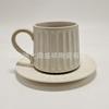 Directo de fábrica Roman Taolik Juego de taza y platillo japonés 350 ml Taza de café de cerámica para el hogar con asa