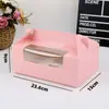 2/4/6 Peças Caixa para Cupcake de Papel com Janela Transparente Caixa para Muffin Sacola de Cartão Branco Caixa de Embalagem para Panificação em Estoque