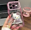 O suporte duplo Flash Diamond Cat se transforma instantaneamente em uma caixa de doces colorida em arco-íris, adequada para o telefone Apple 17 e iPhone 16 Pro Max.