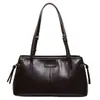 Bolsa de Ombro Estilo Coreano Simples Elegante Estampa de Leopardo para Mulheres 2025 Outono Grande Capacidade Estilo Estrangeiro Bolsa Satchel de Alta Qualidade Bolsa de Axila