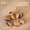 Bolsa de Sonajero Colgante de Fruta de Planta Natural Curativa Colgante de Carrillón de Viento Hecho a Mano Decoración Estilo Bosque Colgante de Cáscara de Fruta No
