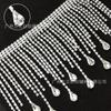 AB Color Water Drop Pendant Tassel Code Chain Corrente de garra dourada Corrente de cintura para dança do ventre Roupas de performance Vestido de noiva Decoração Corrente perfurada