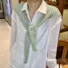 Chal Pequeño de Punto para Mujer, Chal Decorativo de Moda para Habitaciones con Aire Acondicionado, Ropa de Verano con Faldas, Chal Hueco Protector Solar