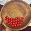 Cuentas Sueltas Redondas de Cinabrio Cuentas Individuales Material para Tejido DIY Alto Contenido Rojo Cuentas Piedra en Bruto Accesorios para Pulsera para Mujer