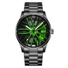Lige/ Nuevo Reloj con Esfera Giratoria Diseño Hueco Reloj para Hombre Reloj de Cuarzo Luminoso
