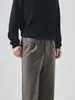 Pantalones de Lana Gruesos de Invierno para Hombre Apo, Negocio Transfronterizo, Casual, Holgados, Rectos, Caída Suave, Resistentes a las Arrugas