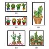Venta al por mayor de fábrica punto de cruz nuevo Cactus planta fresca simple moderno sala de estar dormitorio nórdico diy decoración