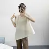 Top Irregular para Mujer, Diseño de Nicho de Alta Gama para Verano, Estilo Issey Miyake, Camiseta de Manga Corta Holgada Adelgazante Plisada de Alta Calidad