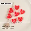 DIY Joyería Acrílico Corazón Teñido con Aceite Cuentas Pendientes Hechos a Mano con Cuentas Accesorios para Collar Cadena de Teléfono Bolsas Amuletos Cuentas Sueltas