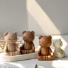 Jiahui Mei Vela Perfumada de Urso Molde de Silicone Urso Sentado DIY Decoração para Assar Bolo Molde de Urso