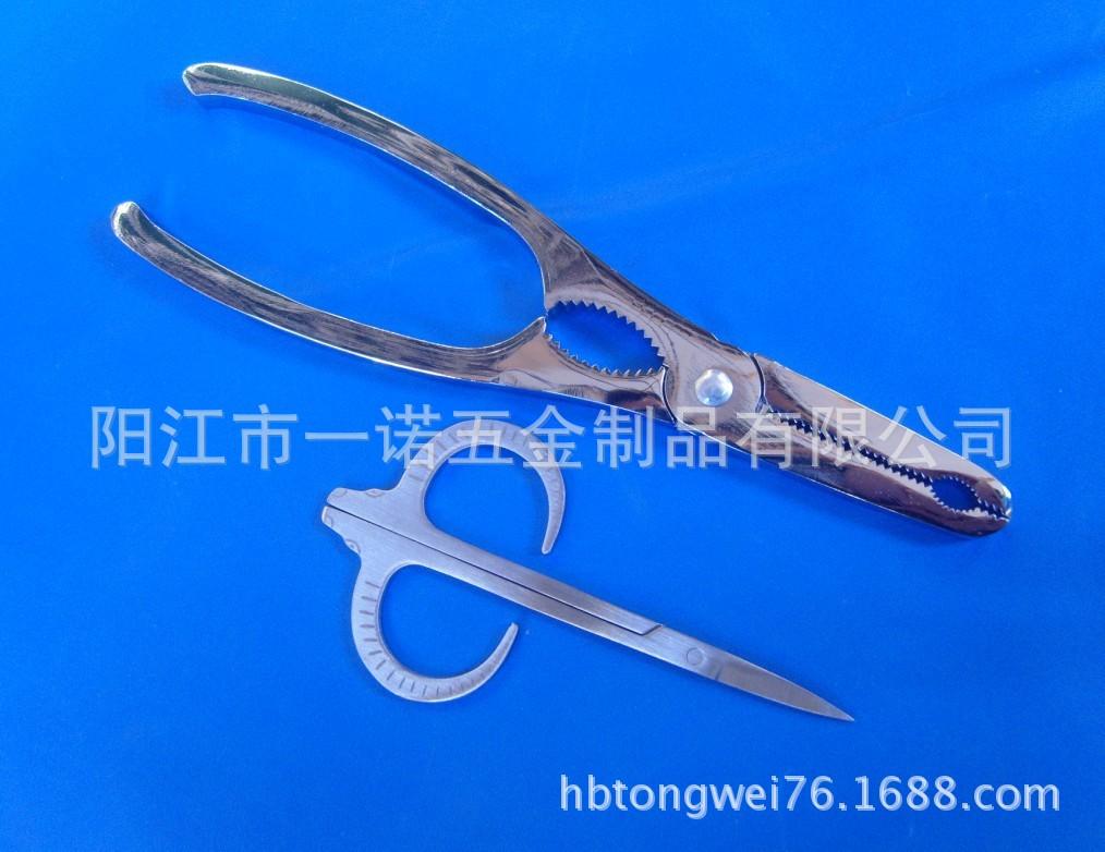 D-023AFC海鲜工具核桃夹蟹夹蟹钳海鲜钳.钳110g,尺