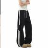 Transfronteiriço - Jeans Listrados Lavados Vintage Estilo Americano Moderno Juvenil para Homens, Calças Retrô Soltas Modernas até o Chão