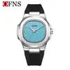 Reloj de Pulsera Ofns con Esfera de Números Árabes para Hombre, Resistente al Agua, de Negocios, Simple, Doble Esfera, Exclusivo para Oriente Medio, Reloj de Cuarzo