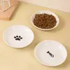 Venta Directa de Fábrica Especial Redondo Cerámico con Fondo Plano de Silicona para Mascotas, Base Antideslizante, Plato para Snacks, Multiusos