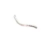 Plata de Ley S925 Cepillada Ola Estrellada Forma de S Tubo Delgado Curvado Cuentas Pulsera de Cristal Cuerda Tejida a Mano Collar Accesorios DIY