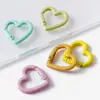 Clips de Resorte Coloridos, Anillas Abiertas Redondas, Anillas de Resorte en Forma de Corazón, Accesorios para Llaveros DIY, Conectores de Aleación