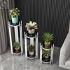 Estilo Lujo Ligero Nórdico Estante para Flores Mueble de TV de Piso Sala de Estar Interior Moderno Estante para Flores Estilo Jardín Monet