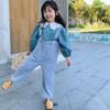 Ropa Infantil al por Mayor Transfronteriza Pantalones para Niñas 25 Primavera y Verano Overol de Mezclilla de una Pieza para Niñas Pequeñas Dropshipping