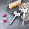 Cortador de Pizza de Acero Inoxidable de Doble Rueda para el Hogar Cuchillo para Pizza Cuchillo de Encaje Cuchillo de Rueda Multiusos Superficie de Corte