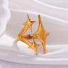 Yiwu Pequenas Mercadorias Estilo Simples Moda Joias Personalizadas Aço Inoxidável Banhado a Ouro 18K Anel Nicho Joias de Alta Qualidade