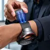 Aplicable a la correa del Huawei Watch 5, ajuste a presión sin costuras, magnético, acero inoxidable milanés, correa de malla metálica
