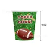 Decoración de Fiesta Temática de Fútbol Super Bowl Nueva Vajilla Platos de Papel Desechables Vasos de Papel Servilletas de Papel Cubiertos Cucharas Manteles