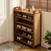 Zapatero multicapa para uso doméstico, diseño simple para la entrada, nuevo modelo 2026, estilo popular, estética vintage, atractivo almacenamiento interior, zapatero pequeño