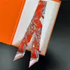 Bufanda de Seda Diagonal Estilo Nuevo, Cinta de Seda Imitación, Diadema de Seda de Sarga Estampada para Mujer, Decoración para Bolso, Bufanda para Cuello Estampada Digitalmente