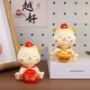 Figura Creativa de Gato de la Suerte con Cabeza Oscilante, Manualidad de Escritorio, Oficina en Casa, Decoración de Resina, Recuerdo, Regalo