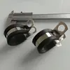 Abrazadera de Tubo Tipo R Fija con Tornillo M10 304 Recubierta de Goma EPDM Abrazadera de Fijación de Cables para Tubería Corrugada