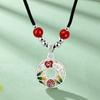 Collar con colgante de bendición de ritmo de bambú, versátil, de alta gama, cadena para clavícula, joyería de tendencia china, regalo para novia o mejor amiga
