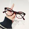 Armação Oval Preta Lentes Lisas para Mulheres, Armação de Óculos Pequena Estilo Gatinho Retrô Mostrando o Rosto, Armação de Óculos Tendência Estilo Coreano com Proteção Anti-Luz Azul
