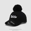 Gorra de Béisbol de Lana de Cordero para Niños Otoño Invierno Nuevo Estilo Cálida con Pompón Pico de Pato Sombrero para Exteriores Niños Tendencia Fresca Transfronterizo