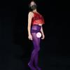 Panty Medias de Terciopelo Finas de Otoño Qinghe Calcetines de Colores Dulces Leggings Femeninos de Ajuste Abierto Sin Quitarse Baile