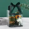 Bolsa de Tote de PVC Pequeña Margarita Bolsa para Dulces de Boda Bolsa de Regalo Cuadrada Bolsa de Embalaje Bolsa de Plástico de Mano