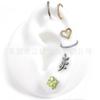 Aretes F136 Nuevos en Forma de Corazón con Circonita Incrustada Labio Uña Cruz Transfronterizo Aleación de Titanio G23 Joyería para Perforación Humana Uña para la Oreja