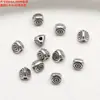Accesorios de Tubo Retorcido de Flor Triangular Trenzado de Plata de Ley, Anillos Redondos Pequeños Lisos de Plata Vintage, Materiales para Abalorios Hechos a Mano DIY