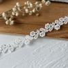 Accesorios de Encaje Blanco Solubles en Agua de Alta Calidad Hechos a Mano DIY Ropa Decorativa para Muñecas Ropa para Libros Material Decorativo Hecho a Mano Ancho
