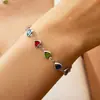 Pendientes de Cristal con Diamantes de Colores Frescos Estilo Étnico de Nicho Transfronterizos Pendientes de Cristal con Diamantes Estilo Vacaciones Ins Verano Dulce Collar